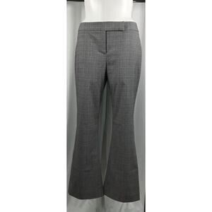 Alex Marie Pants Dress Plaid Grey Pink Detail Flair Leg Clip Closure
